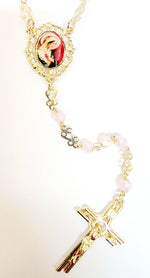 Mystic Rose Crystal Pink Rosary