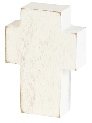 4" Away in a Manger Holy Family Tabletop Cross