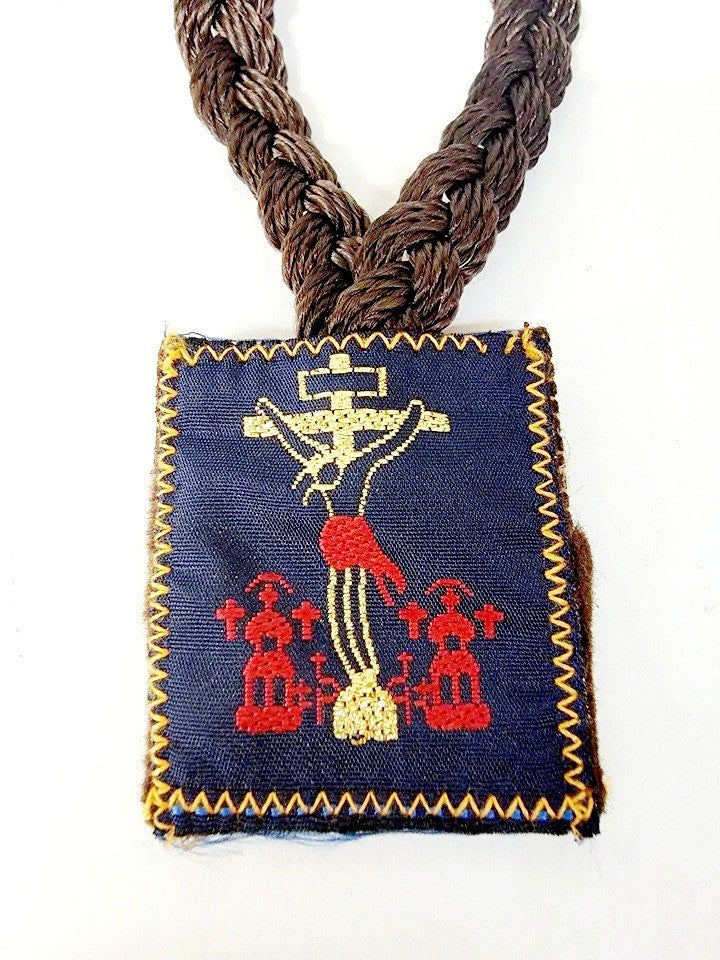 Large Our Lady of San Juan Cloth Braided Scapular
