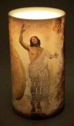 4x7 Death and Resurrection Lent/Easter LED Candle
