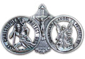 Saint Christopher with Guardian Angel Car Visor Clip