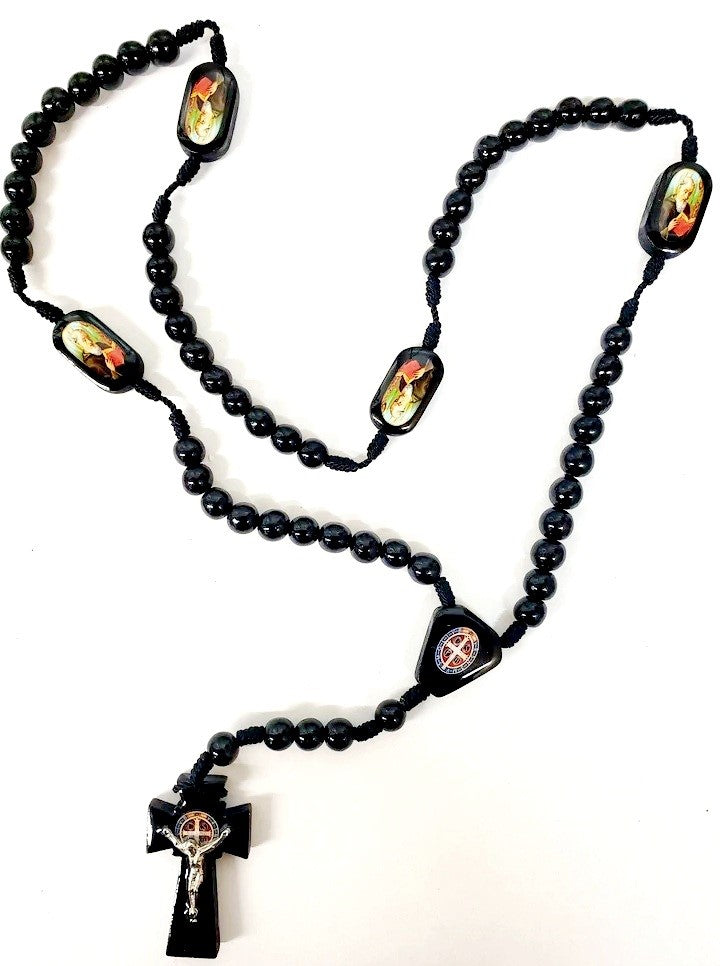 Wood Rosary (MORE SAINTS)