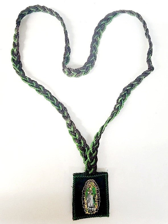 Large Our Lady of Guadalupe with Saint Jude Braided Cloth Scapular