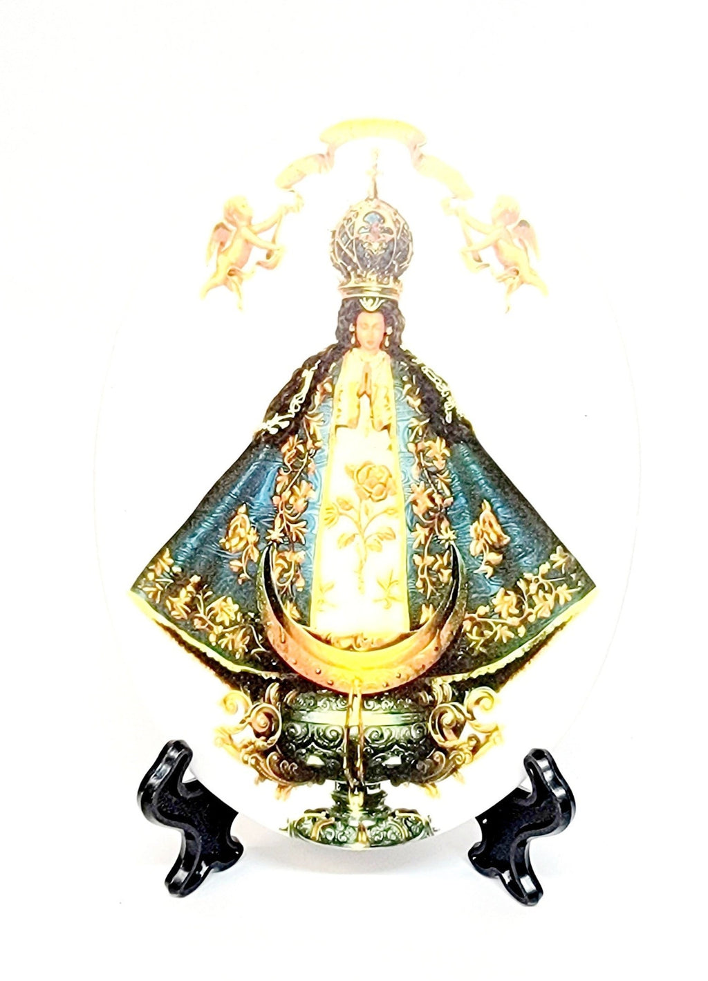 Our Lady of San Juan Oval Resin Plaque with Stand (MORE STYLES)