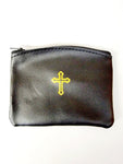 Leather Rosary Pouch with Cross (MORE COLORS)