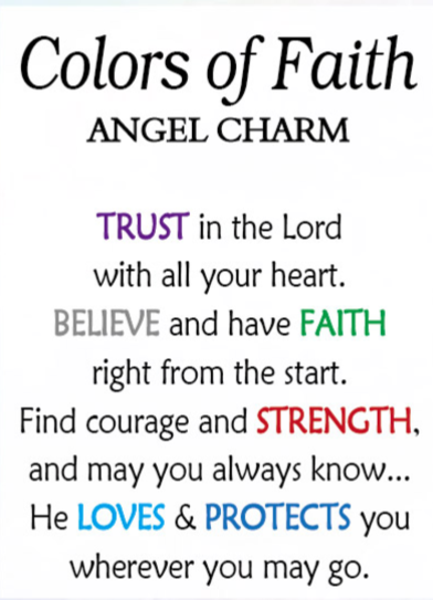Colors of Faith Angel Pocket Charm