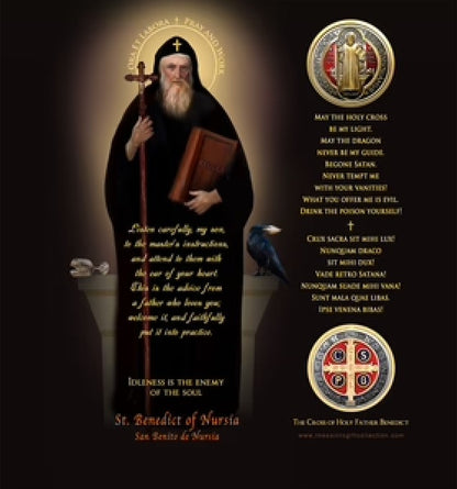 Saint Benedict LED Candle