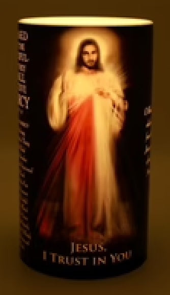 4x7 Divine Mercy LED Candle