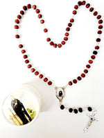 Rose Wood Scented Rosary with Case (MORE SAINTS)