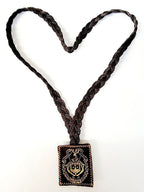 Large Our Lady of Mount Carmel Cloth Braided Scapular