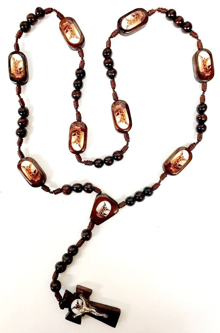 Wood Rosary (MORE SAINTS)