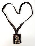 Large Our Lady of Mount Carmel Cloth Braided Scapular
