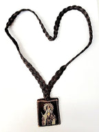 Large Our Lady of Mount Carmel Cloth Braided Scapular