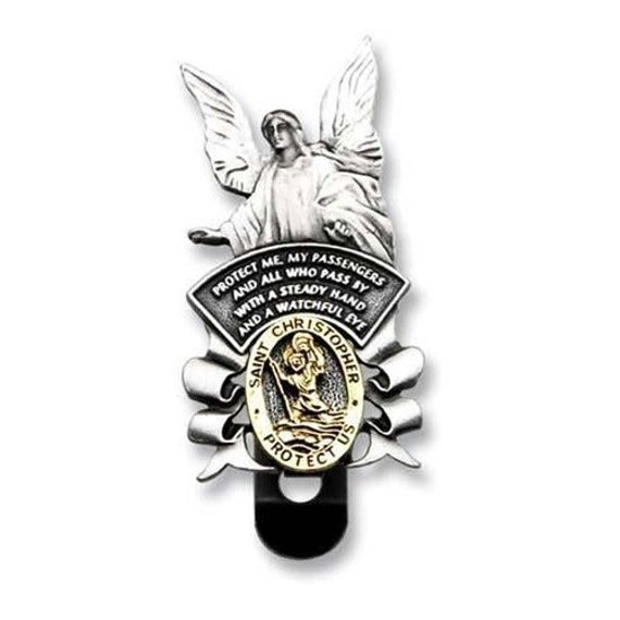 Guardian Angel with Assorted Saint Visor Clip (MORE SAINTS)