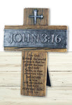 John 3:16 Resin Tabletop/Wall Cross