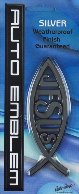 Large Ichthus Jesus Auto Emblem