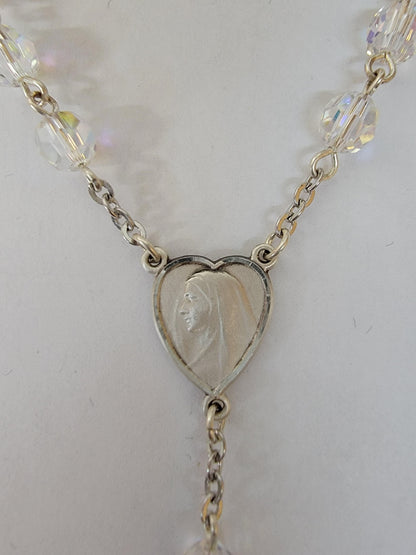 Sterling Silver Swarovski Crystal Rosary 6mm
