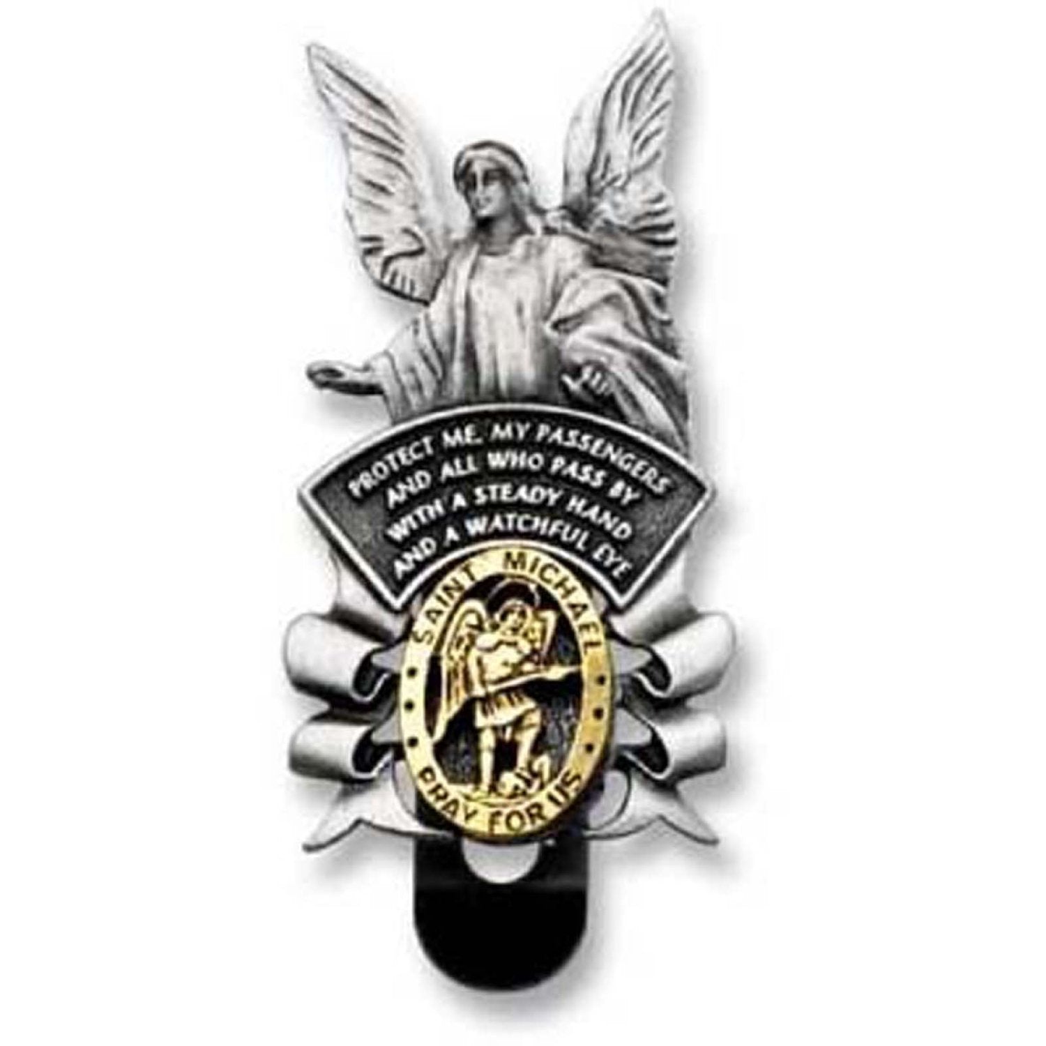Guardian Angel with Assorted Saint Visor Clip (MORE SAINTS)