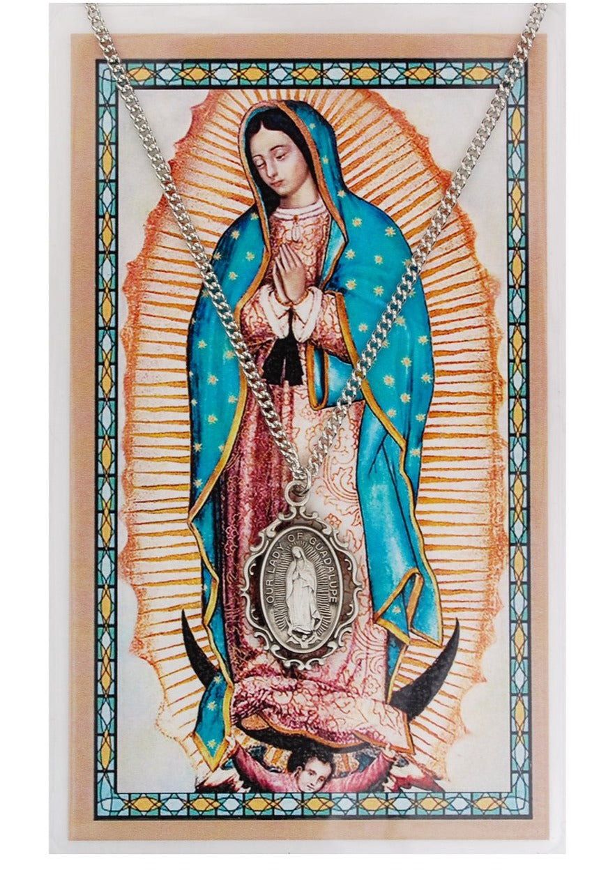 18" Our Lady of Guadalupe Necklace with Prayer Card