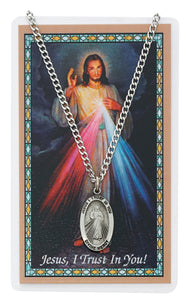 24" Divine Mercy Necklace with Prayer Card