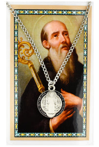24" St Benedict Necklace with Prayer Card
