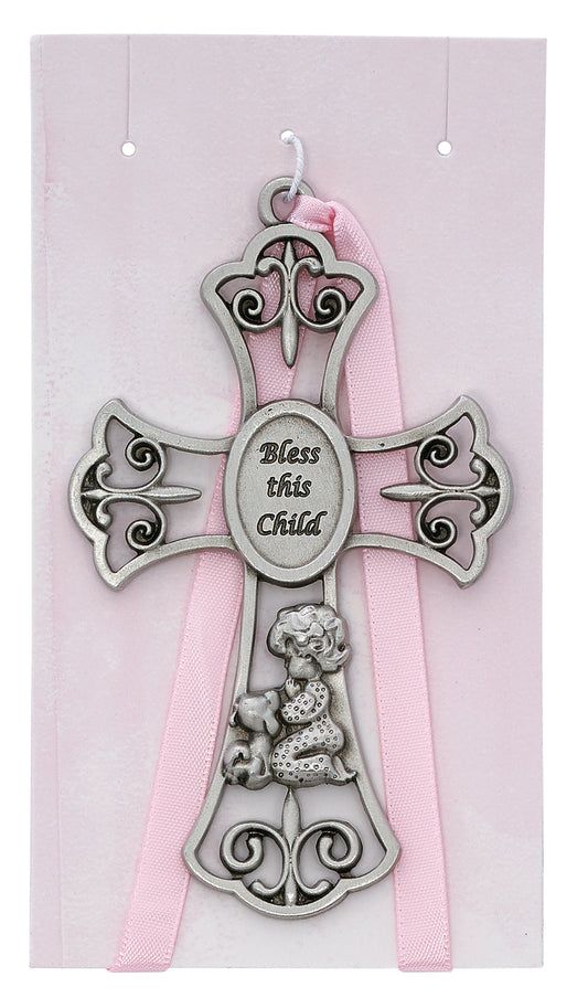 3.75" Bless This Child Crib Cross (MORE COLORS)