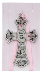3.75" Bless This Child Crib Cross (MORE COLORS)