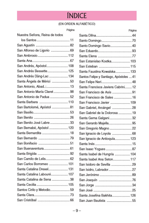 Libro de los Santos