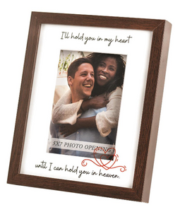 I'll Hold You In My Heart Walnut Wood Glass Picture Frame