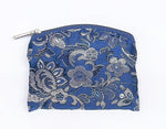 Blue and Silver Brocade Rosary Pouch