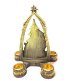 6.25" Advent Nativity With Arch Candle Holder